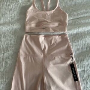 SET Active Blush Sports Bra and Leggings